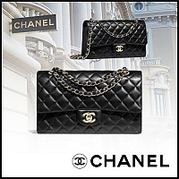 [스페셜오더]CHANEL-A01112 샤넬 블랙 페이던트 실버 클래식 미디엄 더블 플랩백