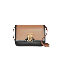 [스페셜오더]BURBERRY-80306661 버버리 블랙 스몰 트라이톤 캔버스 레더 TB 백