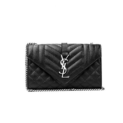 [스페셜오더]SAINT LAURENT-600195 생 로랑 블랙 마틀라세 골드 엔벨로프 스몰 숄더백