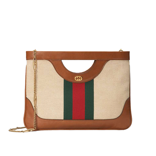 GUCCI-564605 9667 구찌 빈티지 캔버스 라지 숄더백