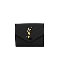 [스페셜오더]SAINT LAURENT-403943 생 로랑 모노그램 실버메탈 컴팩트 3단 지갑