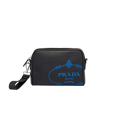 [스페셜오더]PRADA-2VH063 프라다 블랙 사피아노 골드 디테일 스몰 숄더스트랩백