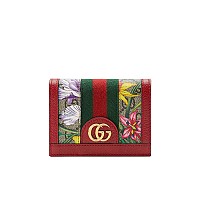 [스페셜오더]GUCCI-523155 8709 구찌 오피디아 그린 GG 플로라 카드 케이스 지갑