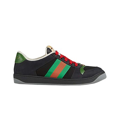 GUCCI-576223 1098 구찌 블랙 스크리너 스웨이드 스니커즈