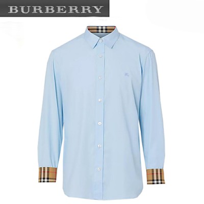 BURBERRY-80087051 버버리 네이비 스트레치 포플린 셔츠