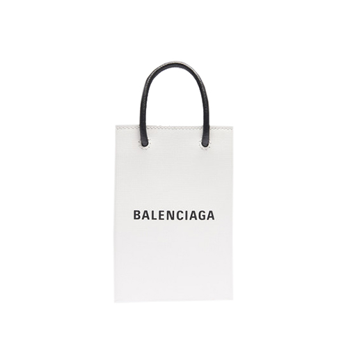 [스페셜오더]BALENCIAGA-593826 발렌시아가 화이트 스퀘어 쇼핑 휴대폰 지갑 백