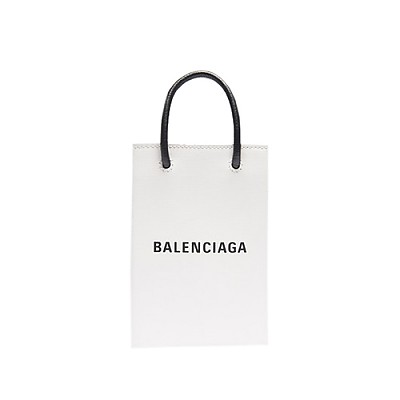 [스페셜오더]BALENCIAGA-593826 발렌시아가 화이트 스퀘어 쇼핑 휴대폰 지갑 백