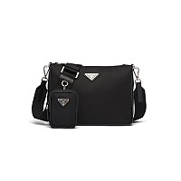 PRADA-2VH113 프라다 블랙 리나일론 파우치 숄더백 24cm