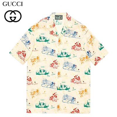 GUCCI-601604 9701 구찌 아이보리 Disney x Gucci 볼링 셔츠