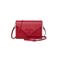 [스페셜오더]PRADA-1BP020 프라다 화이트 사피아노 가죽 미니 엔벨로프 백