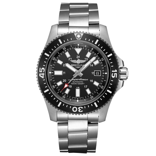 [스페셜오더]BREITLING-브라이틀링 슈퍼오션 볼케이노 블랙 스틸 맨스시계 44mm