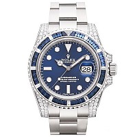 [스페셜오더]ROLEX-롤렉스 서브마리너 데이트 블랙 다이아 904L 스틸 시계 40mm