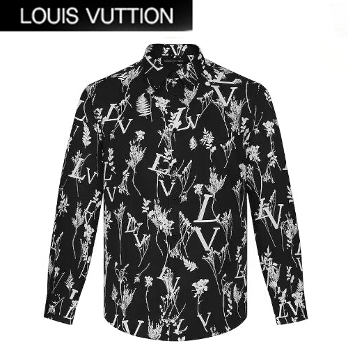 LOUIS VUITTON-1A7XGE 루이비통 LV 프린티드 리프 레귤러 쇼트 슬리브 셔츠