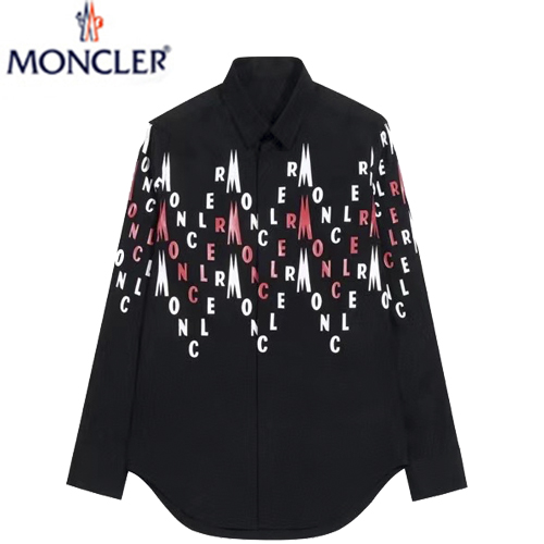 MONCLER-08275 몽클레어 블랙 프린트 장식 셔츠 남성용