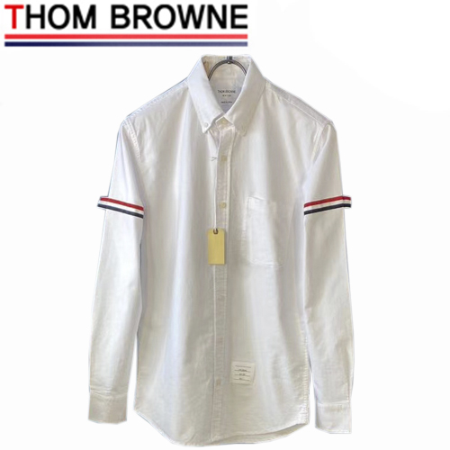 THOM BROWNE-08216 톰 브라운 화이트 스트라이프 장식 셔츠 남여공용