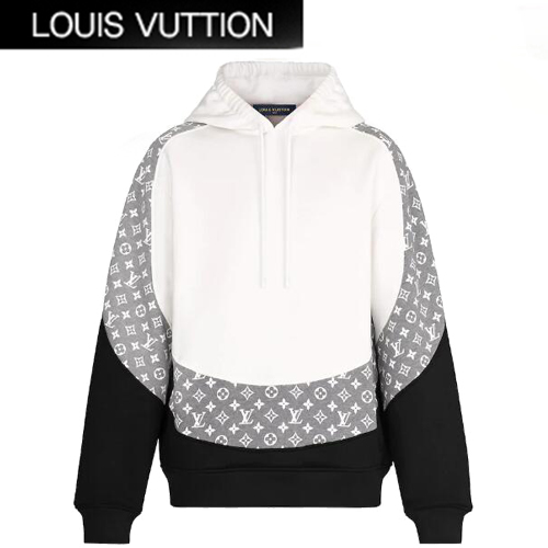 LOUIS VUITTON-1A5VHW 루이비통 화이트 모노그램 서클 컷 후디