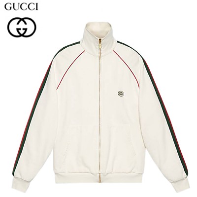 GUCCI-625405 9146 구찌 화이트 웹(Web) 저지 집업 스웨트셔츠 남여공용