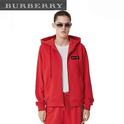 BURBERRY-80256841 버버리 블랙 로고 프린트 빈티지 체크 패널 후드 톱 남여공용