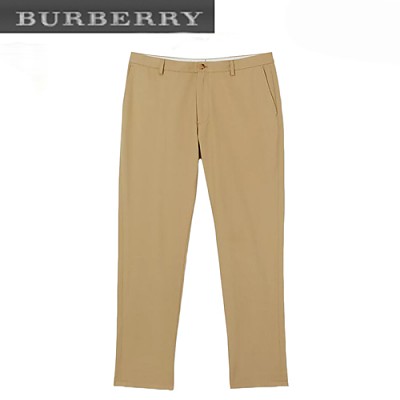 BURBERRY-80180981 버버리 블랙 슬림핏 코튼 치노