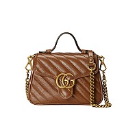 [스페셜오더]GUCCI-583571 9022 구찌 GG 마몽 화이트 미니 탑 핸들백