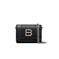 [스페셜오더]BALENCIAGA-6360911 #발렌시아가이미테이션 블랙 아워글래스 크로커다일 엠보싱 미니 체인 지갑