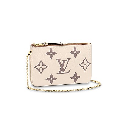 [스페셜오더]LOUIS VUITTON-M69488 루이비통 크림 카멜 LV 크래프티 더블 집 포쉐트