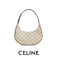 CELINE-114493 셀린느 블랙 카프스킨 트리옹프 미디엄 아바 핸드백 24cm