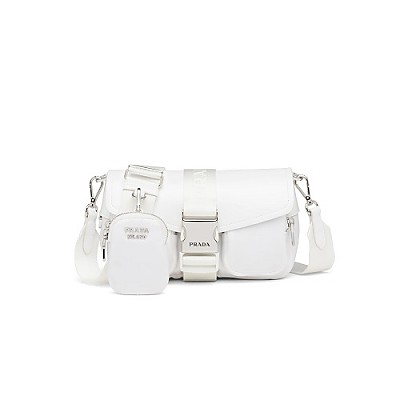 [스페셜오더]PRADA-1BD295 프라다 베이지 나일론 브러시드 가죽 포켓 숄더 백