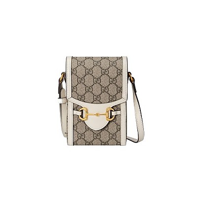 [스페셜오더]GUCCI-‎‎625615 9761 구찌 화이트 GG 수프림 홀스빗 1955 미니 숄더백