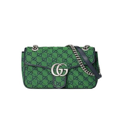 [스페셜오더]GUCCI-443497 3862 구찌 그린&에메랄드 GG 마몽 스몰 숄더백