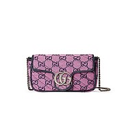 [스페셜오더]GUCCI-476433 4340 구찌 GG 마몽 블루 가죽 수퍼 미니백