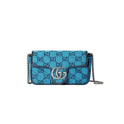 [스페셜오더]GUCCI-476433 4165 구찌 블루&핑크 GG 마몽 GG 멀티컬러 수퍼 미니 백