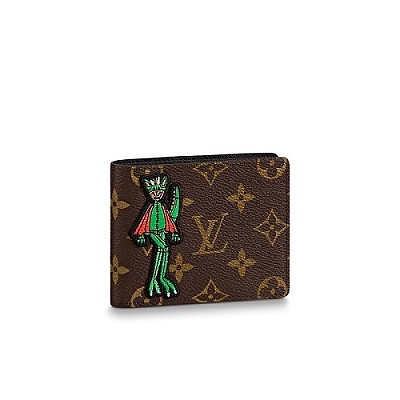 LOUIS VUITTON-M11708 루이비통 블랙 브러시드 모노그램 슬렌더 월릿