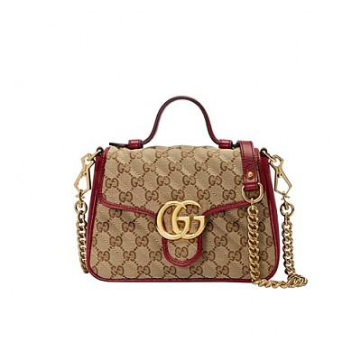 [스페셜오더]GUCCI-583571 9772 구찌 베이지 GG 캔버스 마몽 미니 탑 핸들백