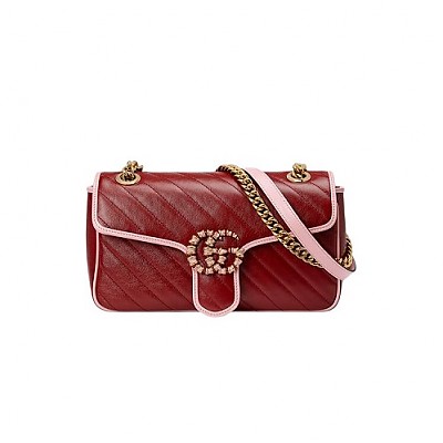 [스페셜오더]GUCCI-443497 3862 구찌 그린&에메랄드 GG 마몽 스몰 숄더백