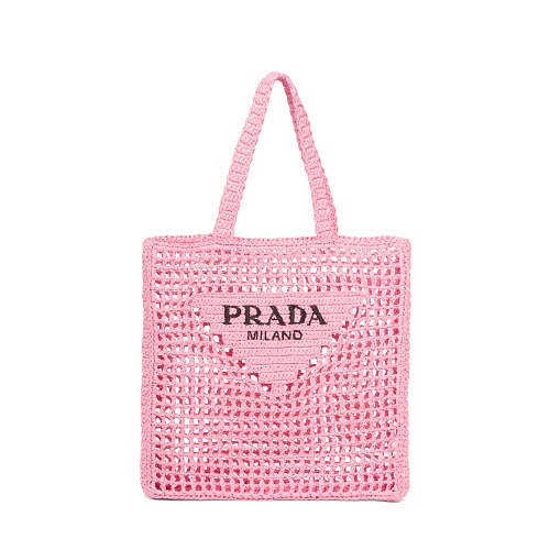 [스페셜오더]PRADA-1BG393 프라다 페탈 핑크 라피아 토트 백