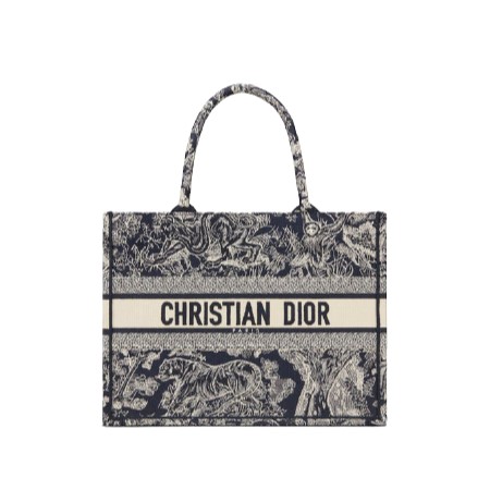 [스페셜오더]CHRISTIAN DIOR-M1296 디올 블루 Toile de Jouy Reverse 자수 스몰 DIOR BOOK TOTE 백