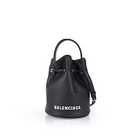 [스페셜오더]BALENCIAGA-619458 발렌시아가 블랙&화이트 WHEEL XS 드로스트링 버킷 백