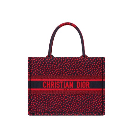 [스페셜오더]CHRISTIAN DIOR-M1296 디올 네이비&블루 I Love Paris&레드 하트 자수 BOOK TOTE 스몰 백