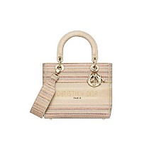 [스페셜오더]DIOR-M0565 크리스챤 디올 로즈우드 까나쥬 캔버스 레이디 D-LITE 미디엄 백