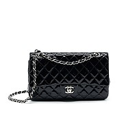 [스페셜오더]CHANEL-A01112 샤넬 네이비 페이던트 클래식 미디엄 더블 플랩백 골드/실버