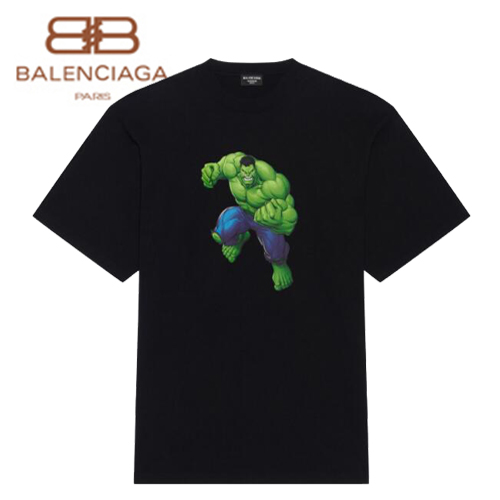 BALENCIAGA-612966 발렌시아가 블랙 HULK 2021MARVEL 티셔츠 남여공용