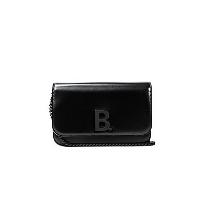 [스페셜오더]BALENCIAGA-593615 발렌시아가 블랙 샤이니 카프스킨 B. 체인 월릿