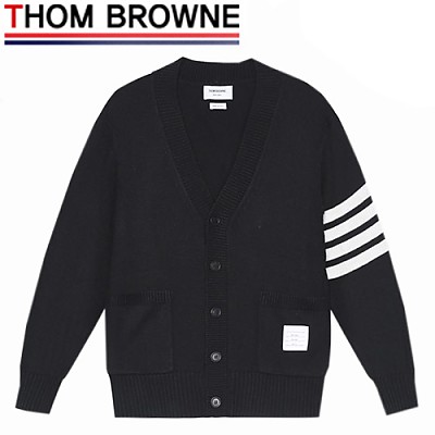 THOM BROWNE-08251 톰 브라운 블랙 스트라이프 장식 가디건 남여공용