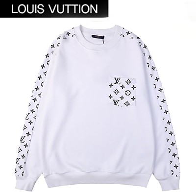 LOUIS VUITTON-08254 루이비통 블랙 모노그램 프린트 장식 스웨트셔츠 남여공용