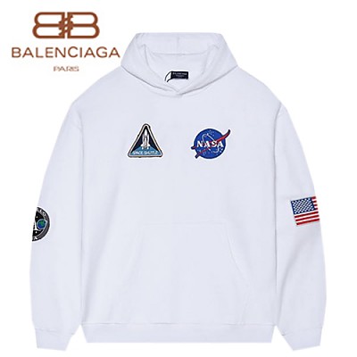 BALENCIAGA-651799 발렌시아가 블랙 SPACE BOXY 후드 티셔츠 남여공용