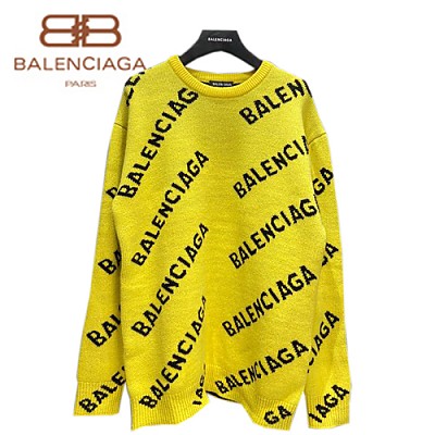 BALENCIAGA-101414 발렌시아가 그레이 니트 코튼 스웨터 남여공용