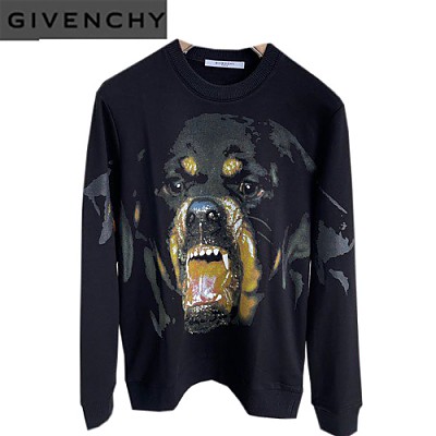 GIVENCHY-102611 지방시 블랙 상어 프린트 장식 스웨트셔츠 남성용