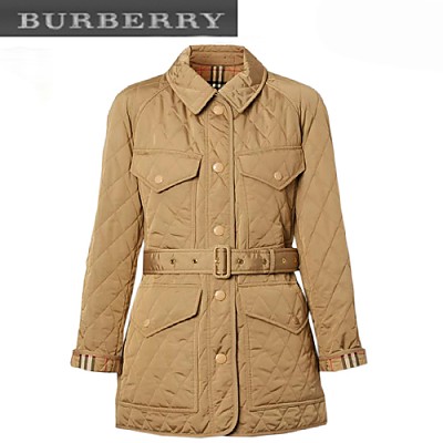 BURBERRY-80341221 버버리 블랙 다이아몬드 퀼팅 필드 재킷 여성용