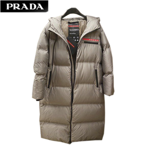 PRADA-10295 프라다 그레이 나일론 롱 패딩 여성용